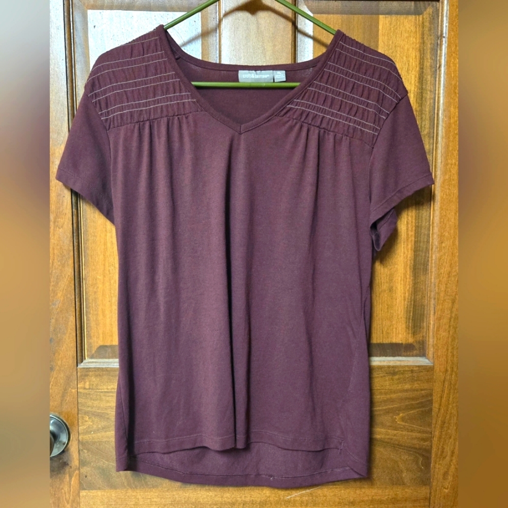 Croft & Barrow Shoulder Accented Top